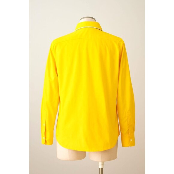 Bob Mackie Wearable Art Yellow Embroidered Shirt Vintage Button Down Retro Chic - Picture 4 of 11